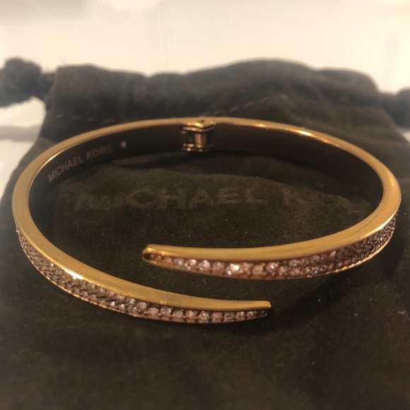Michael Kors Jewelry - Michael Kors Pave Rose Gold Bracelet